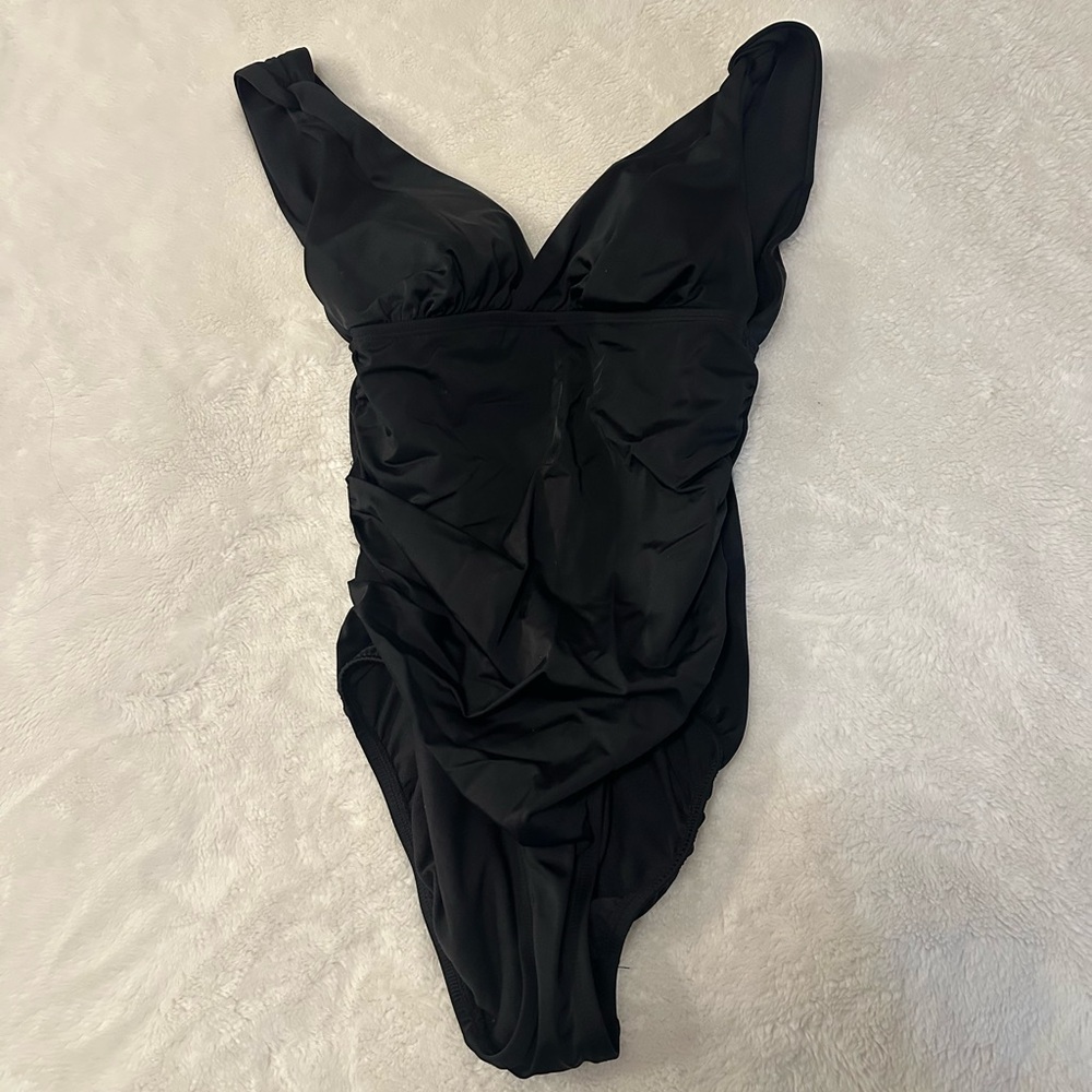 Time and Tru Classic Black One Piece Swimsuit | Size M